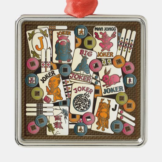 Mah Jongg Jokers Metalen Ornament (Voorkant)