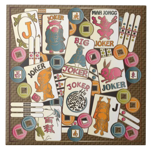 Mah Jongg Jokers Tegeltje (Voorkant)