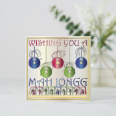 Mah Jongg Kerst Bettors Uitnodiging/Kaart Kaart (Staand voorkant)