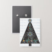 Mah Jongg Kerstboom Button (Voorkant / Achterkant)