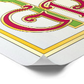 Mah Jongg Kerstmis One Bam Poster (Hoek)