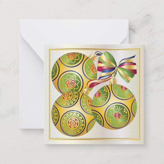 Mah Jongg kerstsierkaartjes Notitiekaartje (Voorkant)