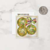 Mah Jongg kerstsierkaartjes Notitiekaartje (Voorkant / Achterkant in situ)