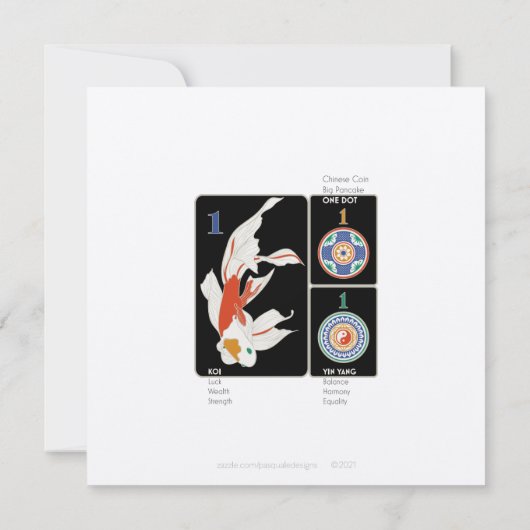 Mah Jongg Koi Card Kaart (Achterkant)