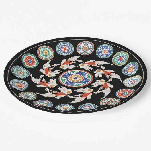 Mah Jongg Koi Papieren Bordje (Gekanteld)