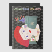 Mah Jongg Lady 01 Card Magnet (Voorkant / Achterkant)