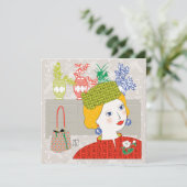 Mah Jongg Lady 03 Flat Card Kaart (Staand voorkant)