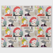 Mah Jongg Lady 03 Wrapping Paper Cadeaupapier (Vlak)