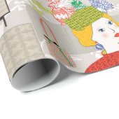 Mah Jongg Lady 03 Wrapping Paper Cadeaupapier (Rol Hoek)