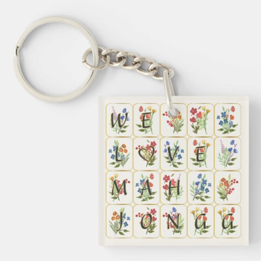 Mah Jongg Liefde Sleutelhanger (Voorkant)