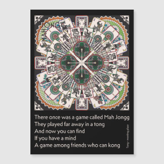 Mah Jongg Limerick Kong Magnet Kaart