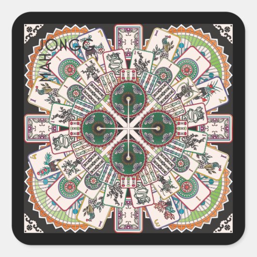 Mah Jongg Limerick Kong Stickers (Voorkant)
