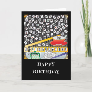 Mah Jongg Limerick Mahj Birthday Kaart
