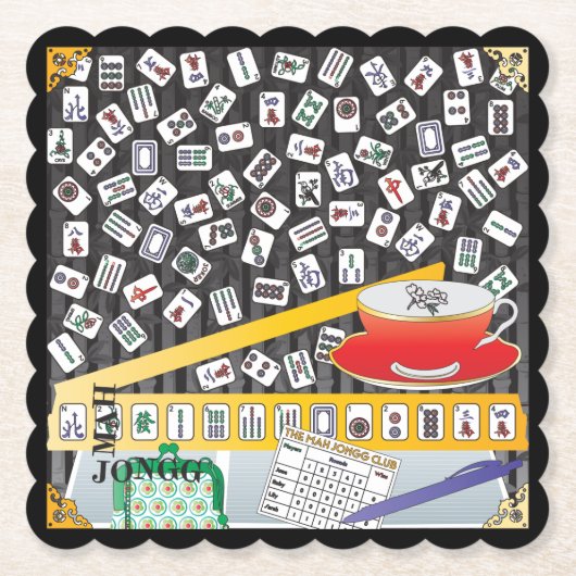 Mah Jongg Limerick Mahj Onderzetter (Voorkant)