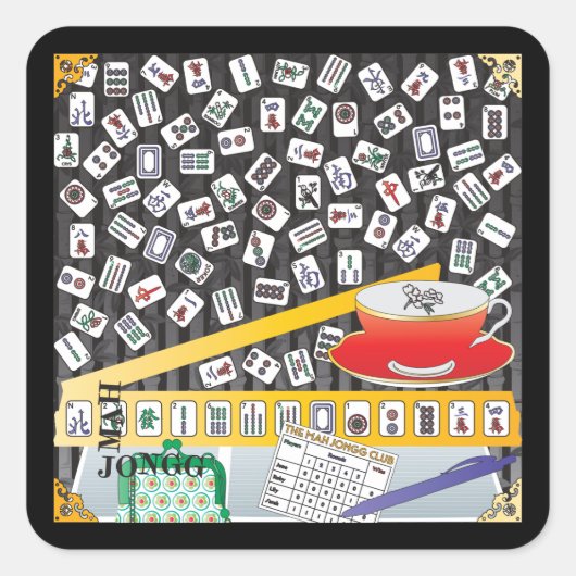 Mah Jongg Limerick Mahj Stickers (Voorkant)