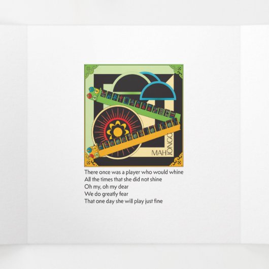 Mah Jongg Limericks 2 Drievoudige Kaart (Binnenkant midden)