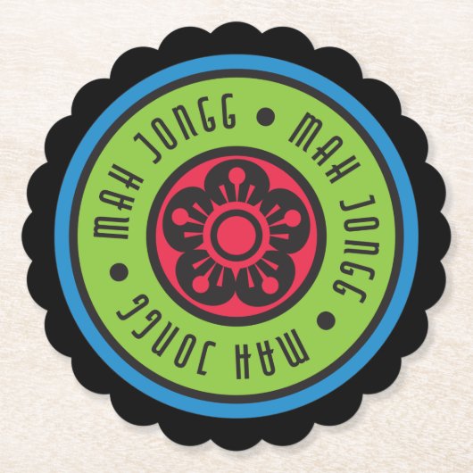 Mah Jongg Logo 1 Onderzetter (Voorkant)