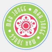 Mah Jongg Logo 1 Sticker (Voorkant)