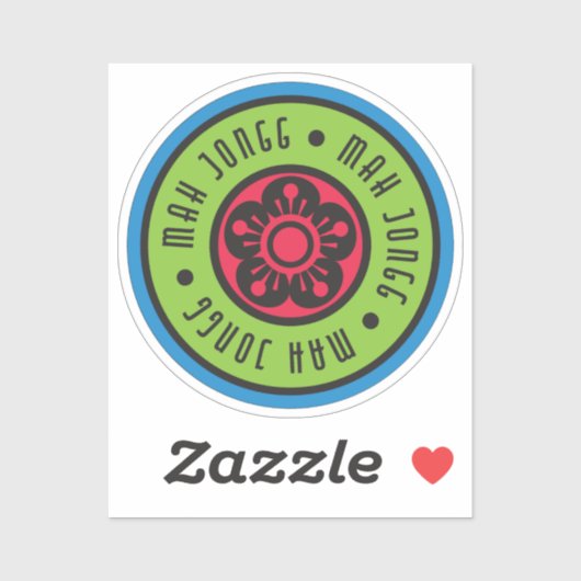 Mah Jongg Logo 1 VinylSticker Sticker (Vel)