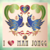 Mah Jongg Love Window Cling Raamsticker (Vel 3)