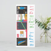 Mah Jongg Magazines Birthday Flat Kaart (Staand voorkant)