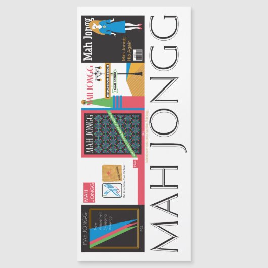 Mah Jongg Magazines Magnet Kaart (Voorkant)