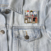 Mah Jongg MAHJ! Vierkante Button 5,1 Cm (In situ)