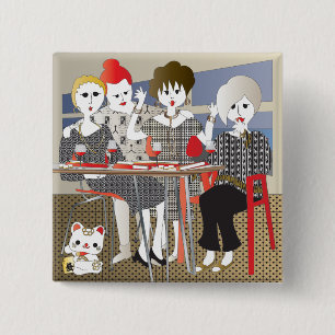 Mah Jongg MAHJ! Vierkante Button 5,1 Cm