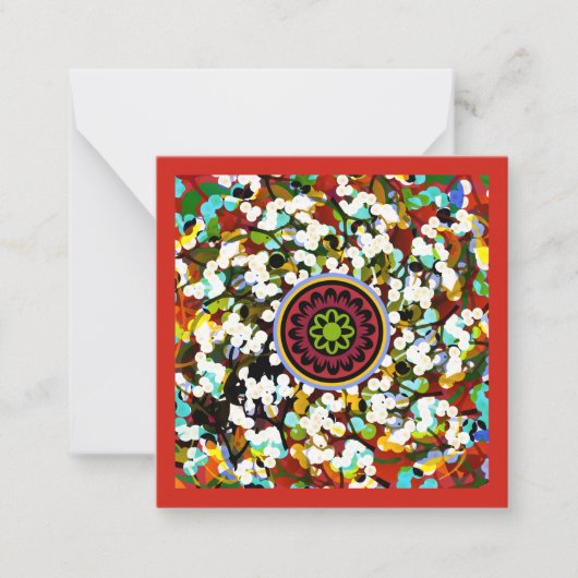 Mah Jongg Mistletoe-kaart Notitiekaartje (Voorkant)