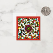 Mah Jongg Mistletoe-kaart Notitiekaartje (Voorkant / Achterkant in situ)