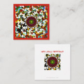 Mah Jongg Mistletoe-kaart Notitiekaartje (Voorkant / Achterkant)