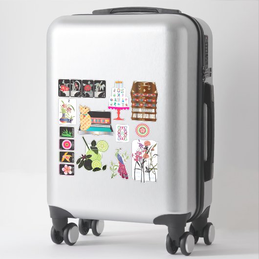 Mah Jongg Mix03 Vinyl Stickers (Koffer)
