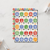 Mah Jongg Modern Flat Kaart (Voorkant / Achterkant in situ)