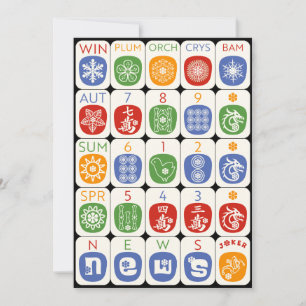 Mah Jongg Modern Flat Kaart