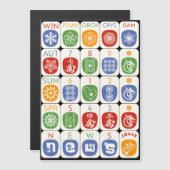 Mah Jongg Modern Magnet Card (Voorkant / Achterkant)