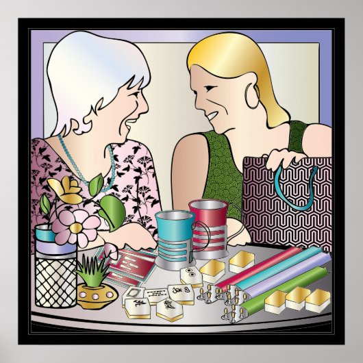 Mah Jongg Moederdag Poster (Voorkant)