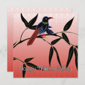 Mah Jongg Moederdag VogelKaart Kaart (Voorkant / Achterkant)