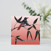 Mah Jongg Moederdag VogelKaart Kaart (Staand voorkant)