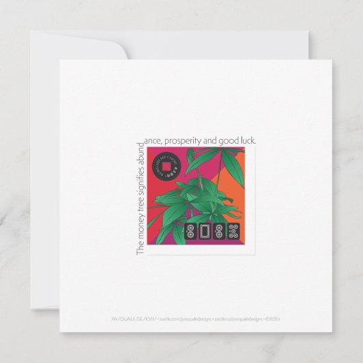 Mah Jongg Money Tree 2025 Flat Kaart (Achterkant)