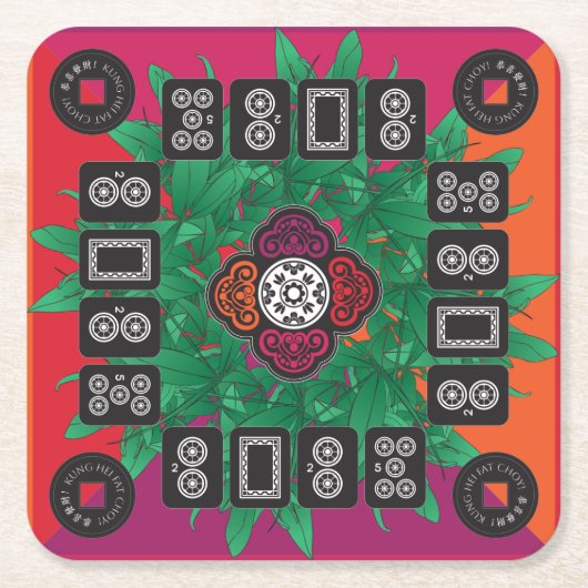 Mah Jongg Money Tree 2025 Onderzetters (Voorkant)
