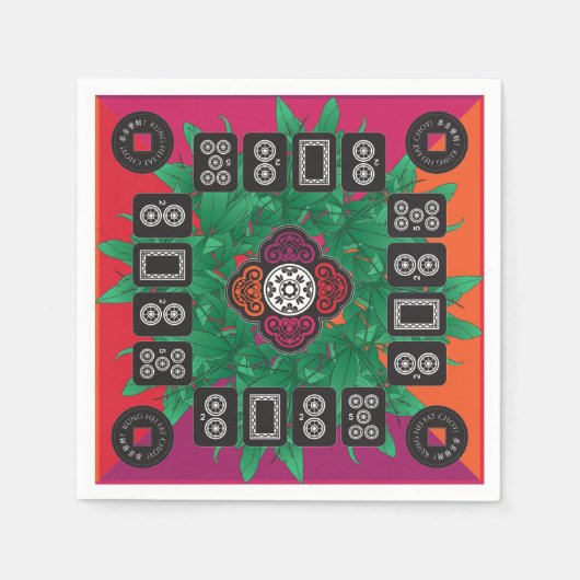 Mah Jongg Money Tree 2025 servetten (Voorkant)