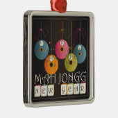 Mah Jongg New Years Metalen Ornament (Rechts)