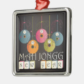 Mah Jongg New Years Metalen Ornament (Links)