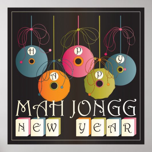 Mah Jongg New Years Poster (Voorkant)