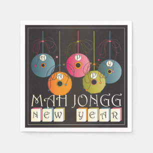 Mah Jongg New Years Servetten
