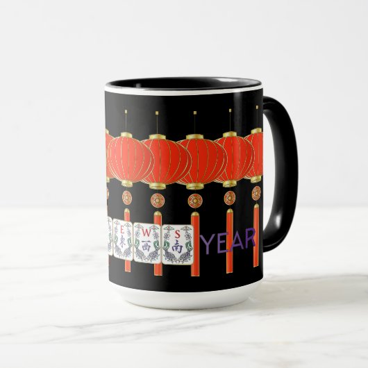 Mah Jongg Nieuws Vakantie Mok (Voorkant rechts)