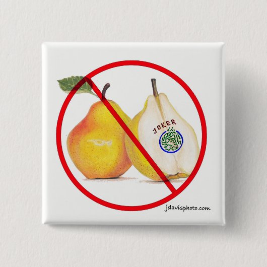 Mah Jongg No Jokers Pin Vierkante Button 5,1 Cm (Voorkant)