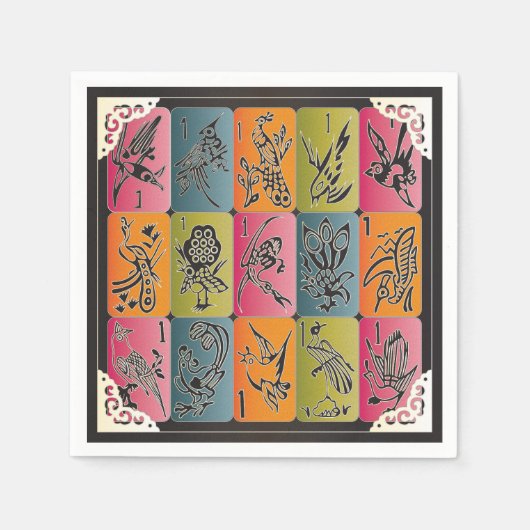 Mah Jongg One Bams Servetten (Voorkant)