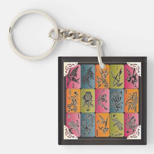 Mah Jongg One Bams Sleutelhanger (Voorkant)