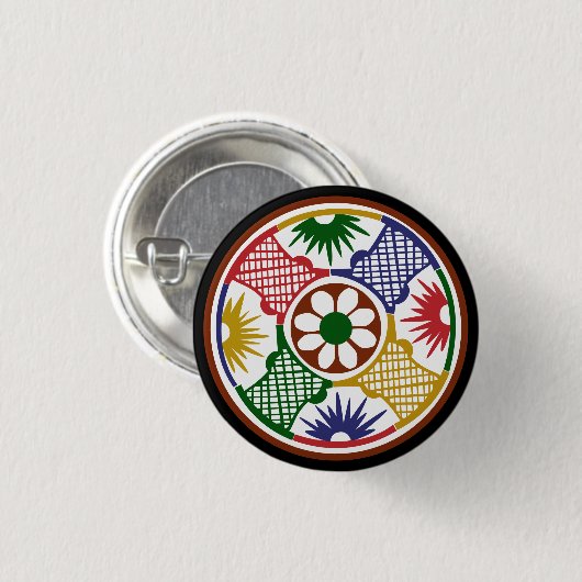 Mah Jongg One Circle Ronde Button 3,2 Cm (Voorkant /achterkant)